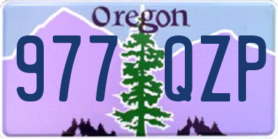 OR license plate 977QZP