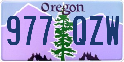 OR license plate 977QZW