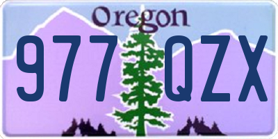 OR license plate 977QZX