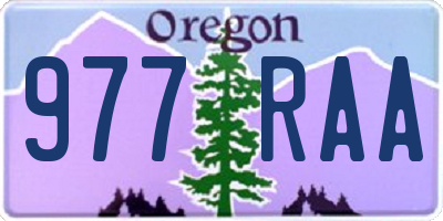 OR license plate 977RAA