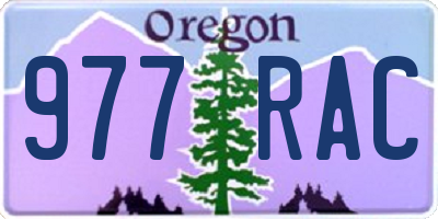 OR license plate 977RAC