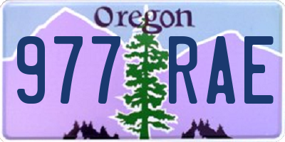 OR license plate 977RAE