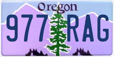 OR license plate 977RAG
