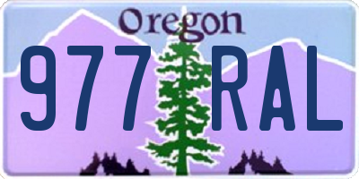 OR license plate 977RAL