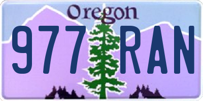 OR license plate 977RAN