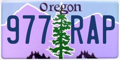 OR license plate 977RAP