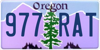 OR license plate 977RAT