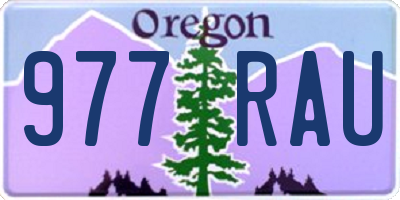 OR license plate 977RAU