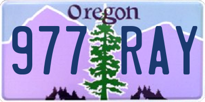 OR license plate 977RAY