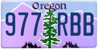 OR license plate 977RBB