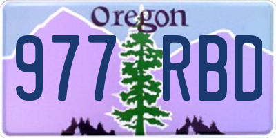 OR license plate 977RBD