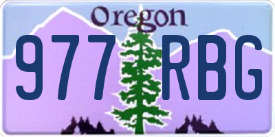 OR license plate 977RBG