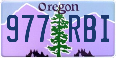 OR license plate 977RBI