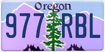 OR license plate 977RBL