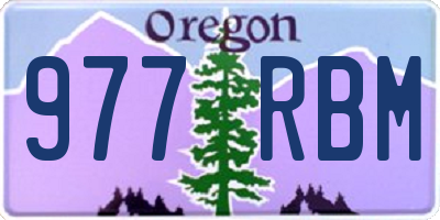 OR license plate 977RBM