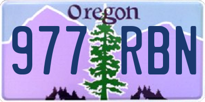 OR license plate 977RBN