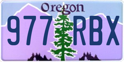 OR license plate 977RBX