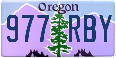 OR license plate 977RBY