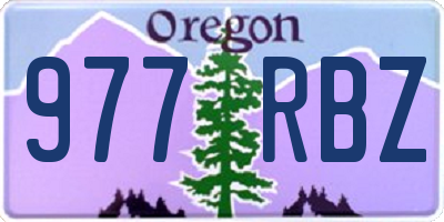 OR license plate 977RBZ