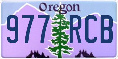 OR license plate 977RCB