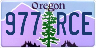 OR license plate 977RCE