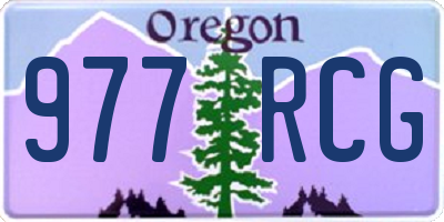 OR license plate 977RCG