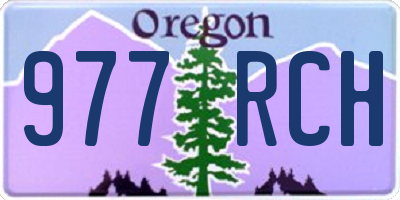 OR license plate 977RCH