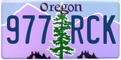 OR license plate 977RCK