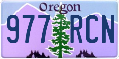 OR license plate 977RCN