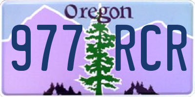 OR license plate 977RCR