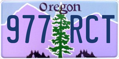 OR license plate 977RCT