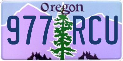 OR license plate 977RCU