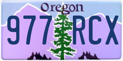 OR license plate 977RCX