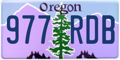 OR license plate 977RDB