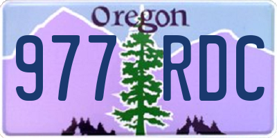 OR license plate 977RDC