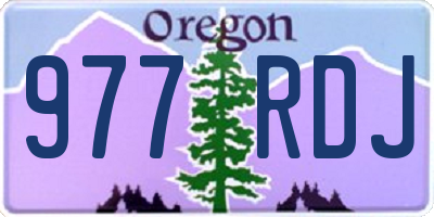 OR license plate 977RDJ