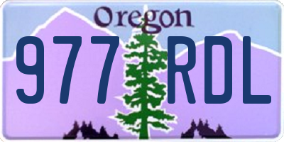 OR license plate 977RDL