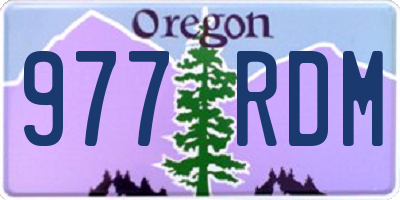 OR license plate 977RDM