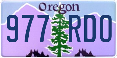 OR license plate 977RDO