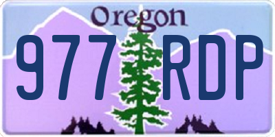 OR license plate 977RDP