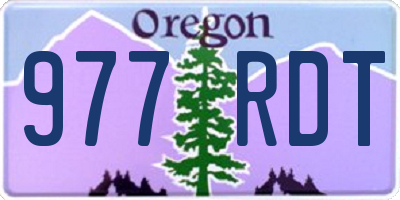 OR license plate 977RDT