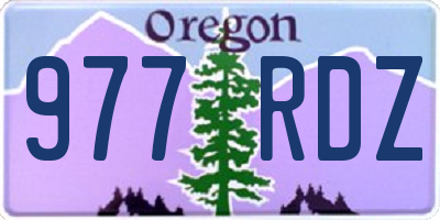 OR license plate 977RDZ