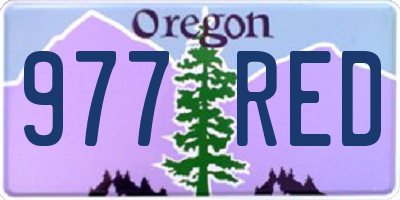 OR license plate 977RED