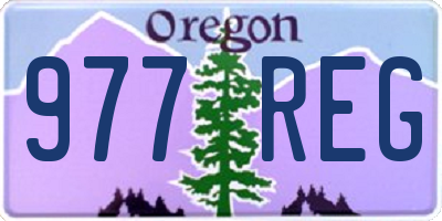 OR license plate 977REG