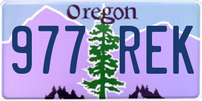 OR license plate 977REK