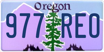 OR license plate 977REO
