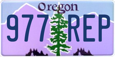 OR license plate 977REP