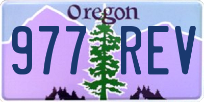 OR license plate 977REV