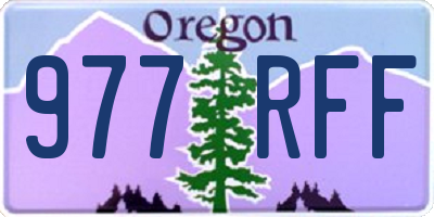 OR license plate 977RFF