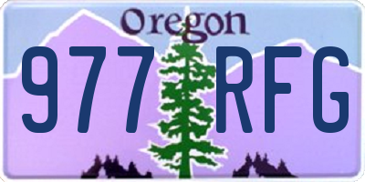 OR license plate 977RFG